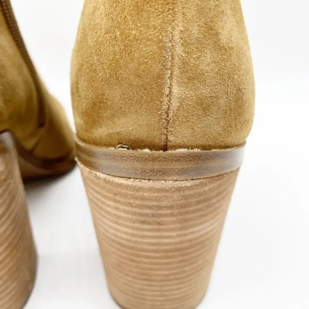 Steve Madden Women's Sparrow Ankle Bootie Brown Suede Side Zip Size‎ 11M